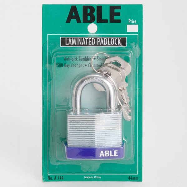 Able laminated anti pick padlock