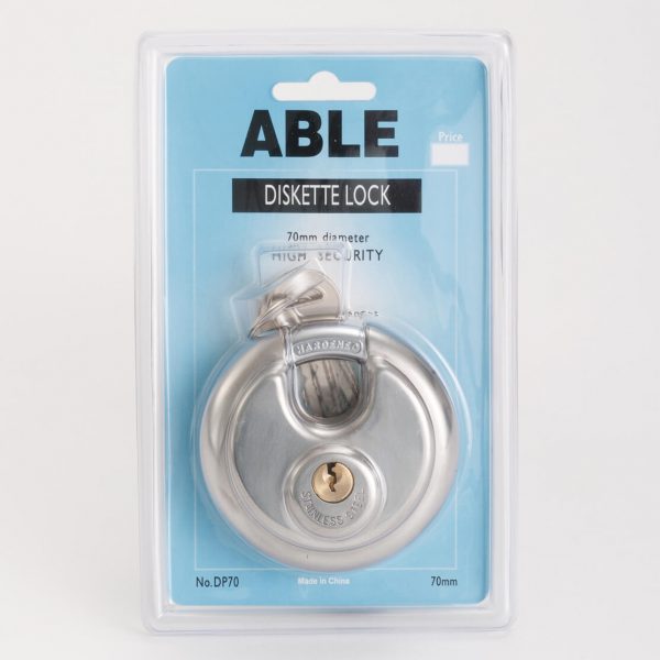 Able disc padlock